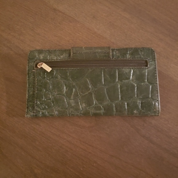 Fossil Green Alligator wallet - Picture 4 of 6
